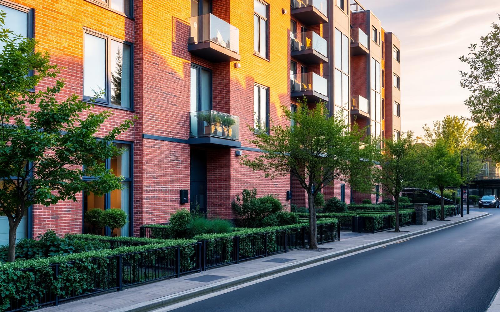 Well-presented modern London residential apartment building